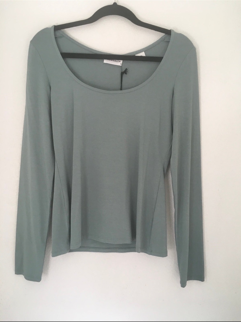 Marcella NTC Montage Women’s Long Sleeve Scoop Neck Top - Sage Green